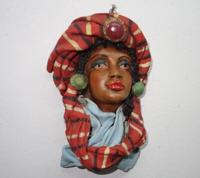 Keramik Wandmaske, farbenfroh - Vintage - Bild 1 von 4
