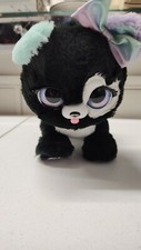 Present Pets Black Glitter Puppy Interactive Plush Toy Sounds  Actions