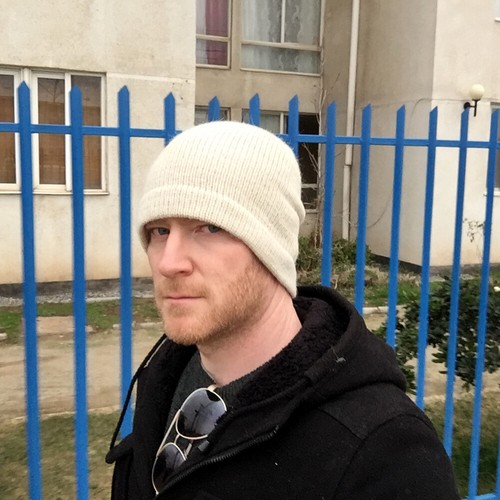 Alpaca Wool White Unisex Slouch Beanie 