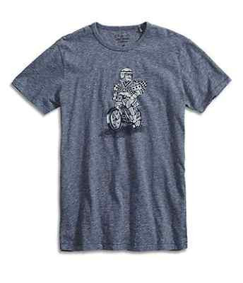 Lucky Brand - Men's XL - NWT - Blue Motorcycle Joker 100% Cotton T-Shirt