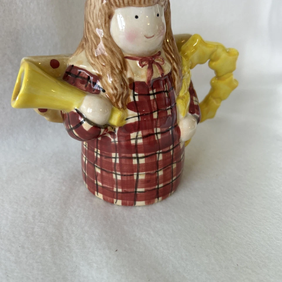 1998 Sakura Debbie Mumm Creamer Gathering Angles Pitcher Vintage Replacement - Image 3 of 4