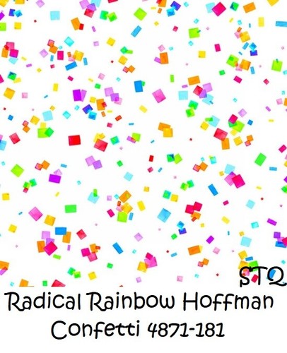 Colorful Radical Rainbow Clouds Cotton Quilt Fabric by Hoffman BTY 4825-181 - 第 6/9 張圖片
