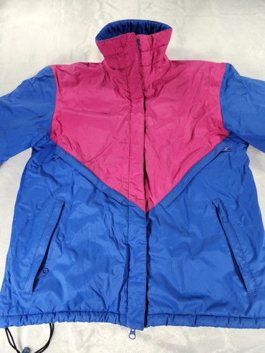 Vintage Helly Hansen Jacket Womens Medium Blue Pink Equipe Colorful Ski Winter - Picture 8 of 12