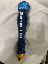 Brooklyn Brewery Winter Lager Beer Tap Handle, 12.5” Blue Ceramic - NEW