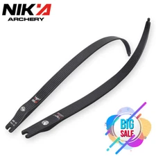 Nika Archery 68" Recurve Bow Limb 55% N3 Carbon Fiber w/Small BULL Logo 22-50lbs