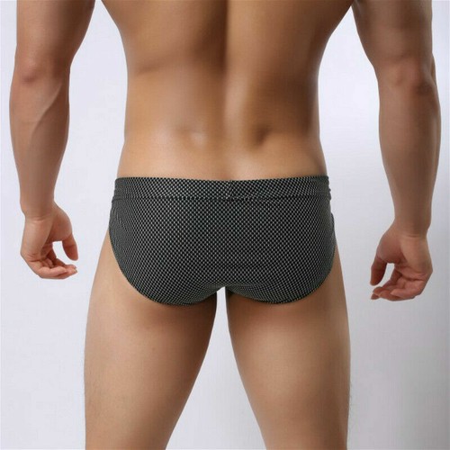 Men Briefs Bikini Bulge Pouch Hot G-String Thong Lace Up Print Underwear New - Picture 8 of 13