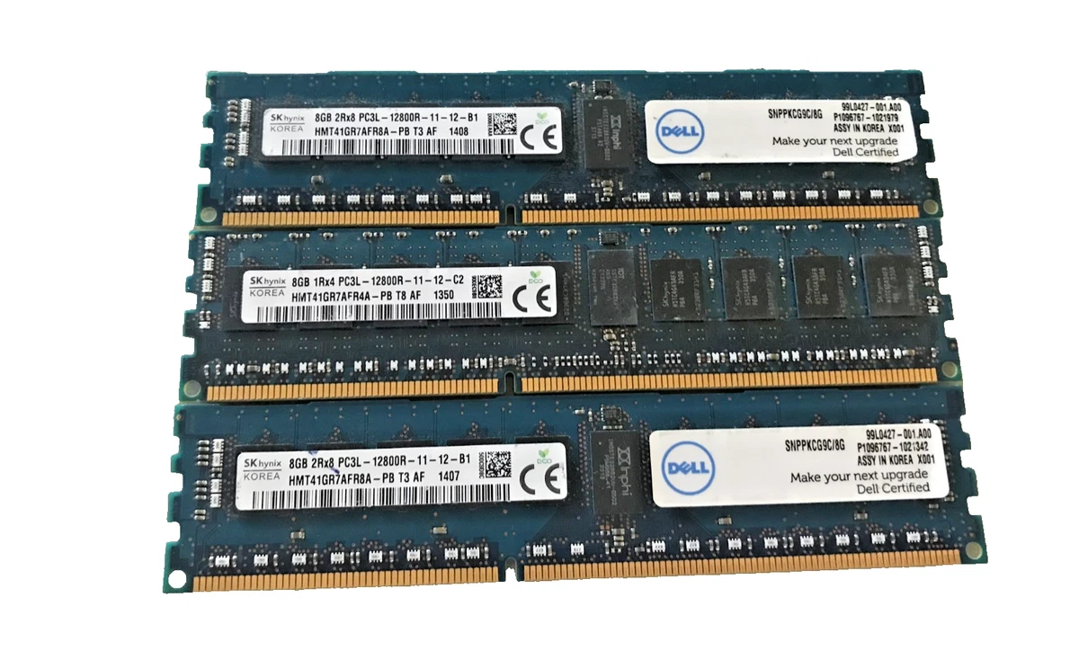 サーバー向け SK hynix DDR3 8GB×8 PC3L-12800R SK hynix PC3-12800 (DDR3-1600) 8 GB Network Server Memory (RAM