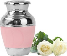 Keepsake Urn - Memorial Urn for Adult Ashes - Small Metal Ash Container