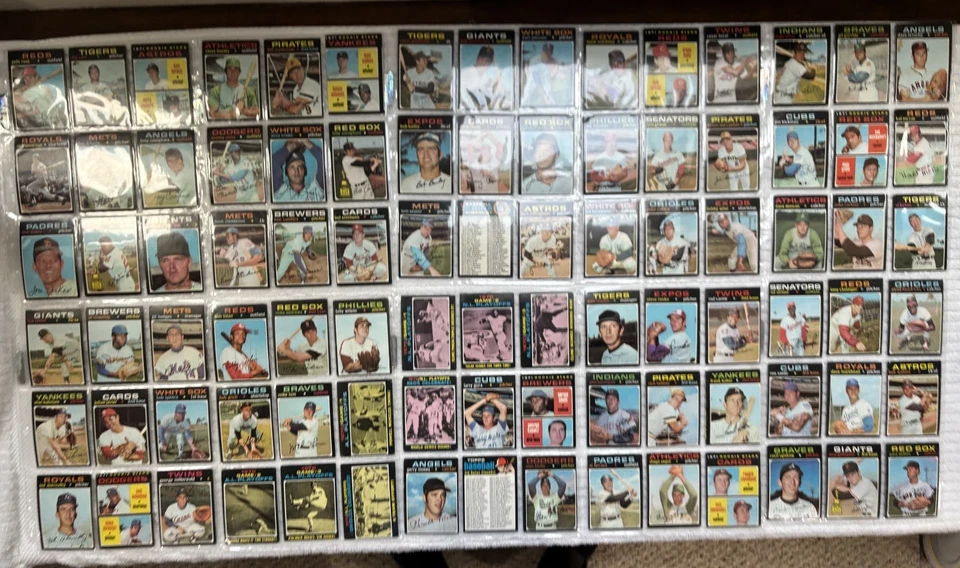 Juego completo de béisbol Topps 1971 752/752 pobre en muy buen estado-excelente con algunos excelentes Foto 3 de 4