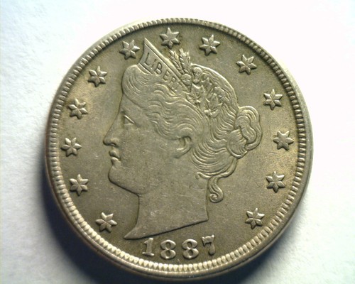 1887 LIBERTY NICKEL EXTRA FINE / ABOUT UNCIRCULATED XF/AU NICE ORIGINAL EF/AU