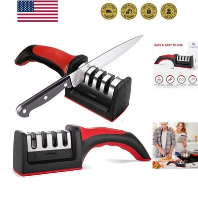 Knife Sharpeners for Kitchen Knives  Stainless Steel 4 in1 Kitchen Knife Shar...