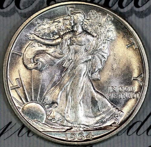 1934-S SUPERB+ GEM BU MS WALKING LIBERTY HALF-DOLLAR DC401 FROM MATTHEWS HOARD