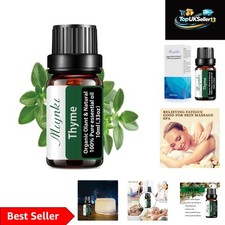 Pure Organic Thyme Essential Oil - 10ml for Sleep  Relaxation - All-Natural