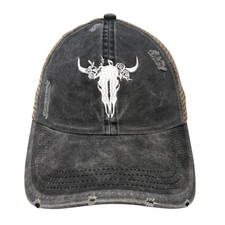 Longhorn Snapback Mesh Back Trucker Hat Gray One Size Colorblock Outdoor