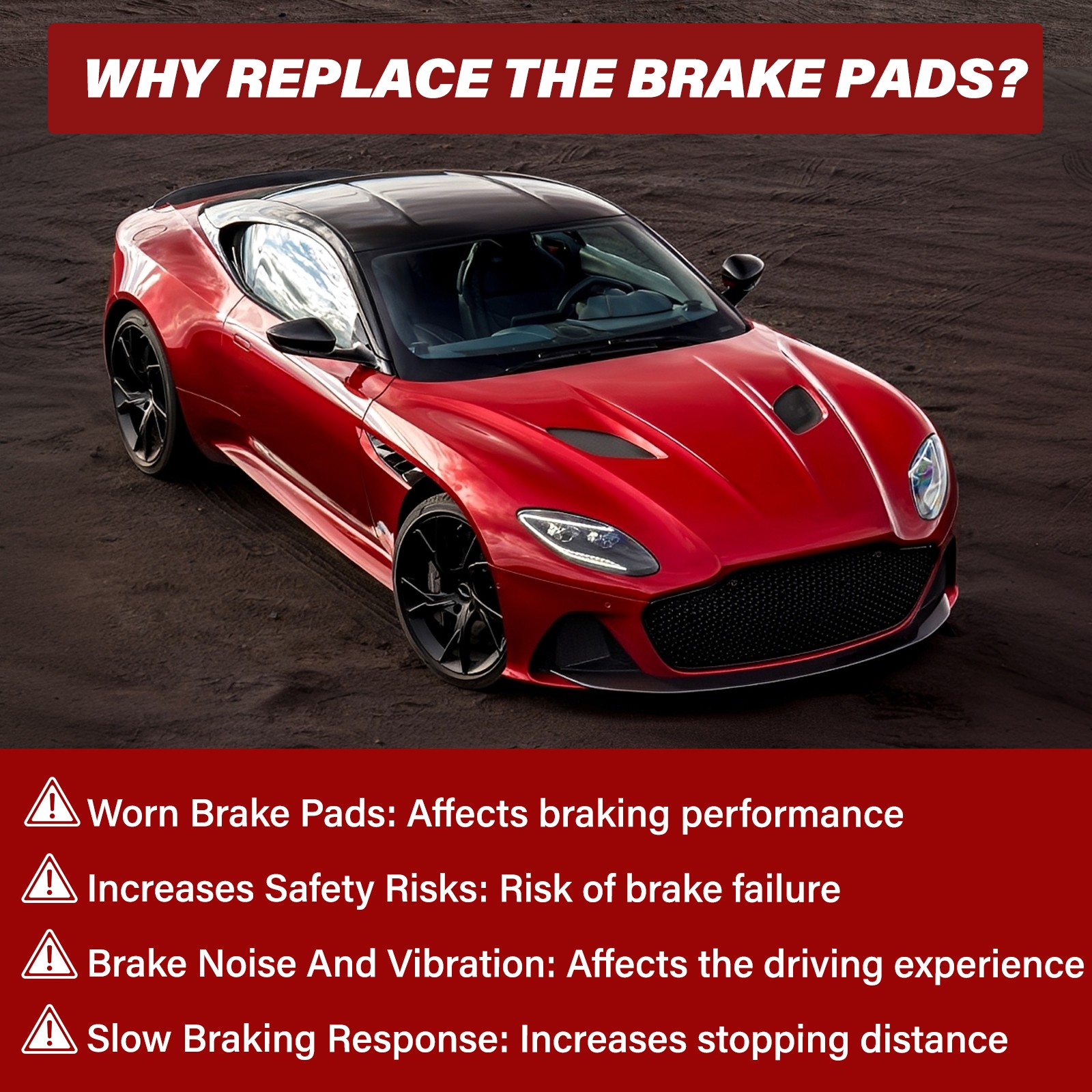 Front Brake Pads W/Sensors Set For Aston Martin DB11 Vantage HY53-2L507-AA