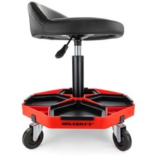 HASKYY Werkstatthocker Arbeitshocker Sitz mit Rückenlehne 43-58cm 360° GEBRAUCHT