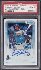 2011 Bowman Chrome Refractor Bubba Starling ROOKIE AUTO /500 #BCAP-BS PSA 10 