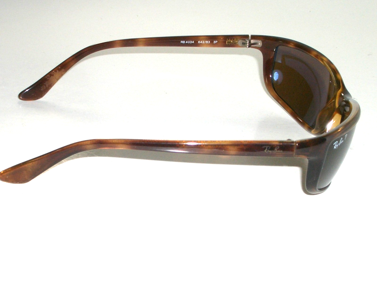 RAY BAN RB4034 PS17 SLEEK TORTOISE BROWN POLARIZED PREDATORs WRAP