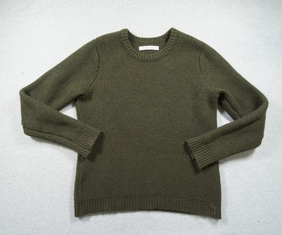 Outerknown Sweater Womens Small Green Knit Crewneck Pullover Merino Wool Blend