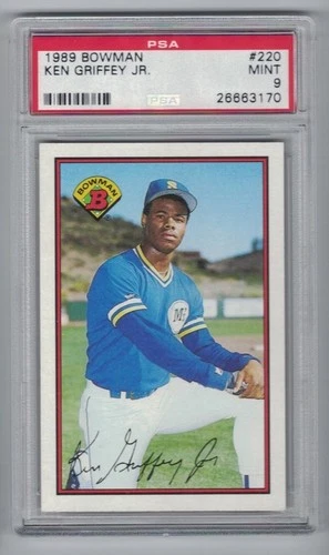 1989 BOWMAN #220 KEN GRIFFEY JR GRADED PSA 9 MINT ROOKIE HOF SEATTLE