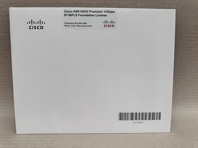 Cisco S-A9K-IPP-10G ASR 9000 Foundation License IP/MPLS 10Gbps Premium