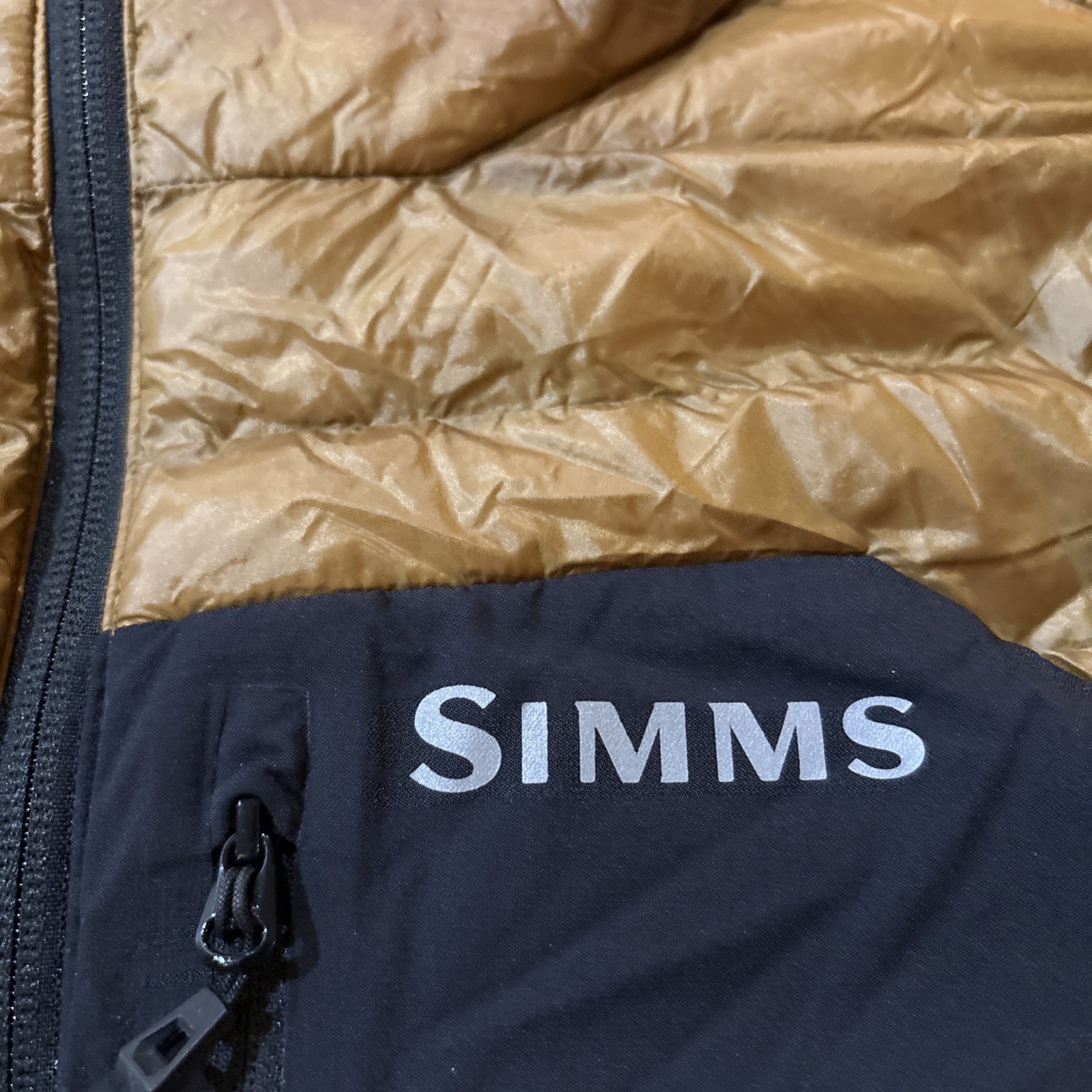 Simms ExStream Jacket Mens Medium Gold Puffer Zip… - image 6