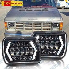 5x7 7x6 Led Headlight Hilo Wdrl Turn Singal For Dodge D150 D250 D350 Ram 50