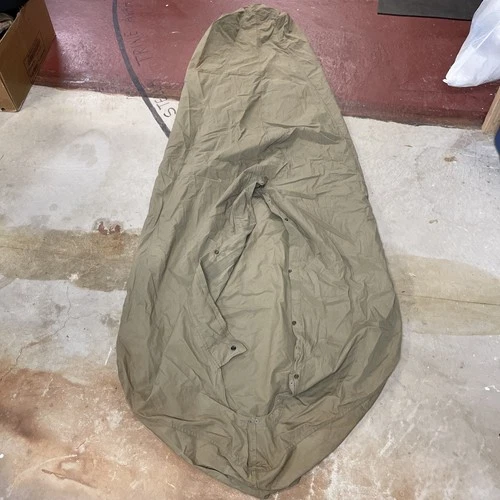 WW2 Korean War US Army Khaki Tan Bivy Sleeping Bag Cover Military Vet Named