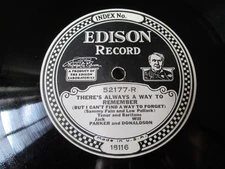 EDISON DIAMOND DISC PHONOGRAPH RECORD #52177 "Mama's Little Baby" ELECTRIC 52000