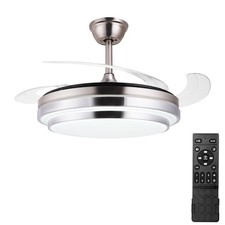42"" Ceiling Fan with Lights, Retractable Blades, 6 Speeds, LED, Remote