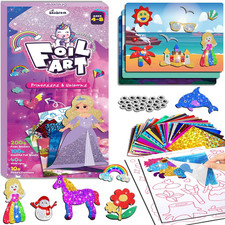 Foil Art Fun Kit for Kids, Craft Kits,Princess DIY Creative Activity