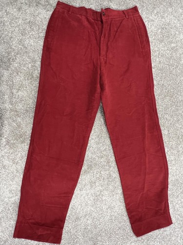 Dolce & Gabbana, VINTAGE Dolce & Gabbana Pants Mens 34x32 Red Velvet Pleated Dress Trousers Retro