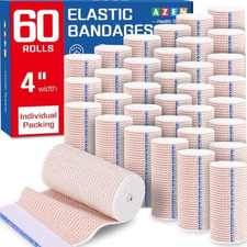 Premium  Elastic Bandage Wrap 4 Inch, Compression Wrap Bandage for Legs, L