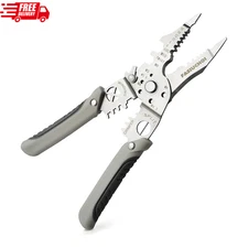 Wire Stripper Crimping Electrical Pliers Cutter Crimper Adjustable AWG 6-16