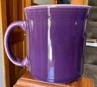 pair Fiesta Fiestaware HLC Homer Laughlin large handle Plum Purple Coffee Mugs