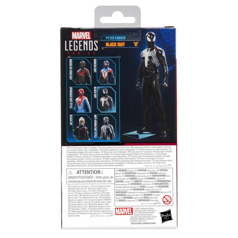 Peter Parker Black Suit | Gamerverse Spider-Man 2 Marvel 6” Legends | Hasbro A - image 4 of 4