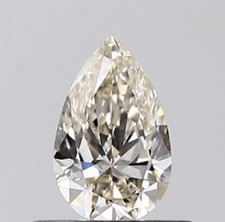 0.46 Ct Natural GIA Certified 6x4 Diamond Loose Pear Cut L Faint Brown/SI Grade 737.93 per carat