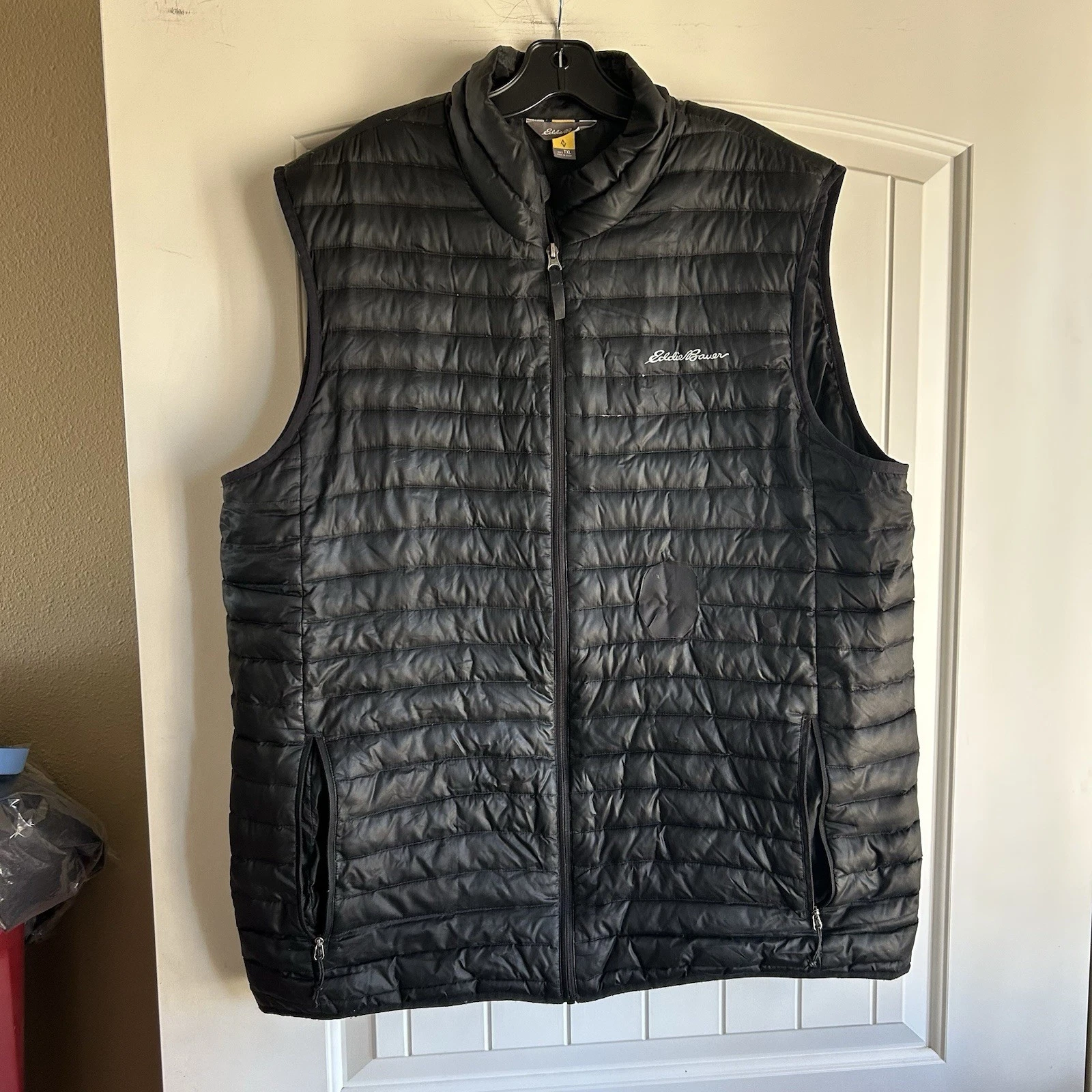 Eddie Bauer Travex Men's XLT Vest Hiking/Outdoor/Fishing/Travel beige Ripstop