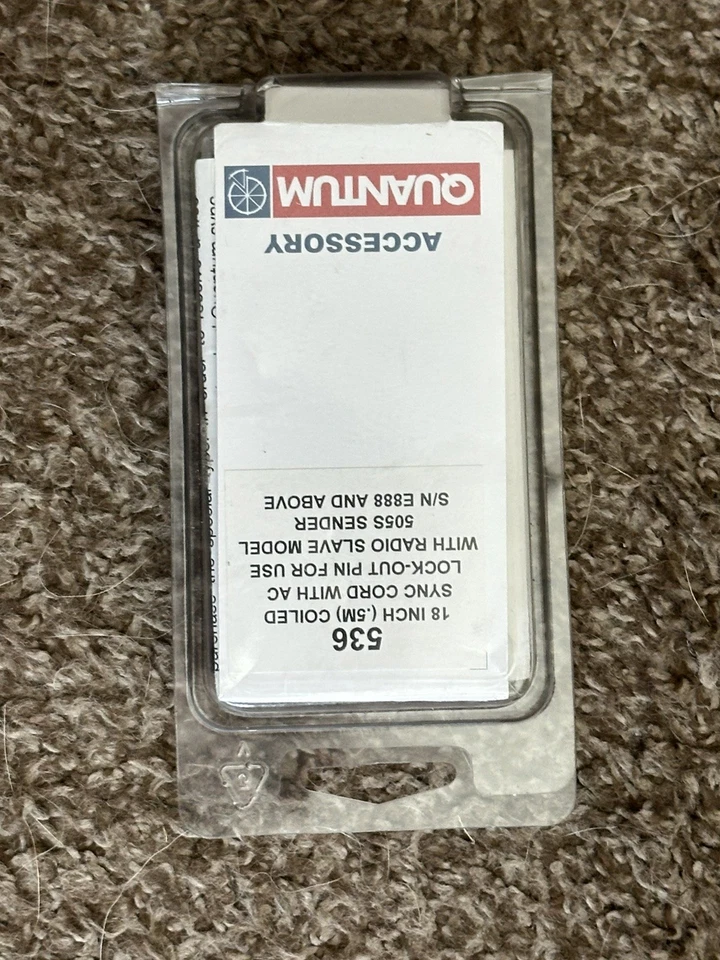 New Quantum Model 536 Cable /Cord 18" .5m Coiled Sync  Radio Slave - Image 2 of 2