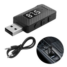 Wireless USB Bluetooth Adapter for Car Stereo,5.3 Bluetooth FM Transmitter Re...