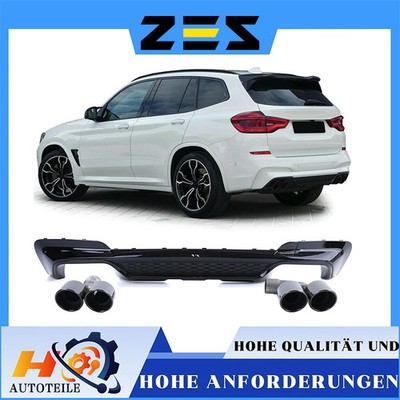 ZES M Package Rear Diffuser for BMW X3 G01 Gloss Black with 4 Tailpipes