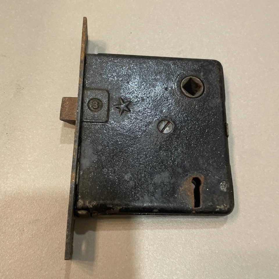 Antique Victorian Era Mortise Door Lock No. 3 - Image 3 of 4