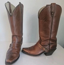 Vintage Womens Dingo Western  Cowboy Boots /Buckle USA MADE Sz 8.5 D 