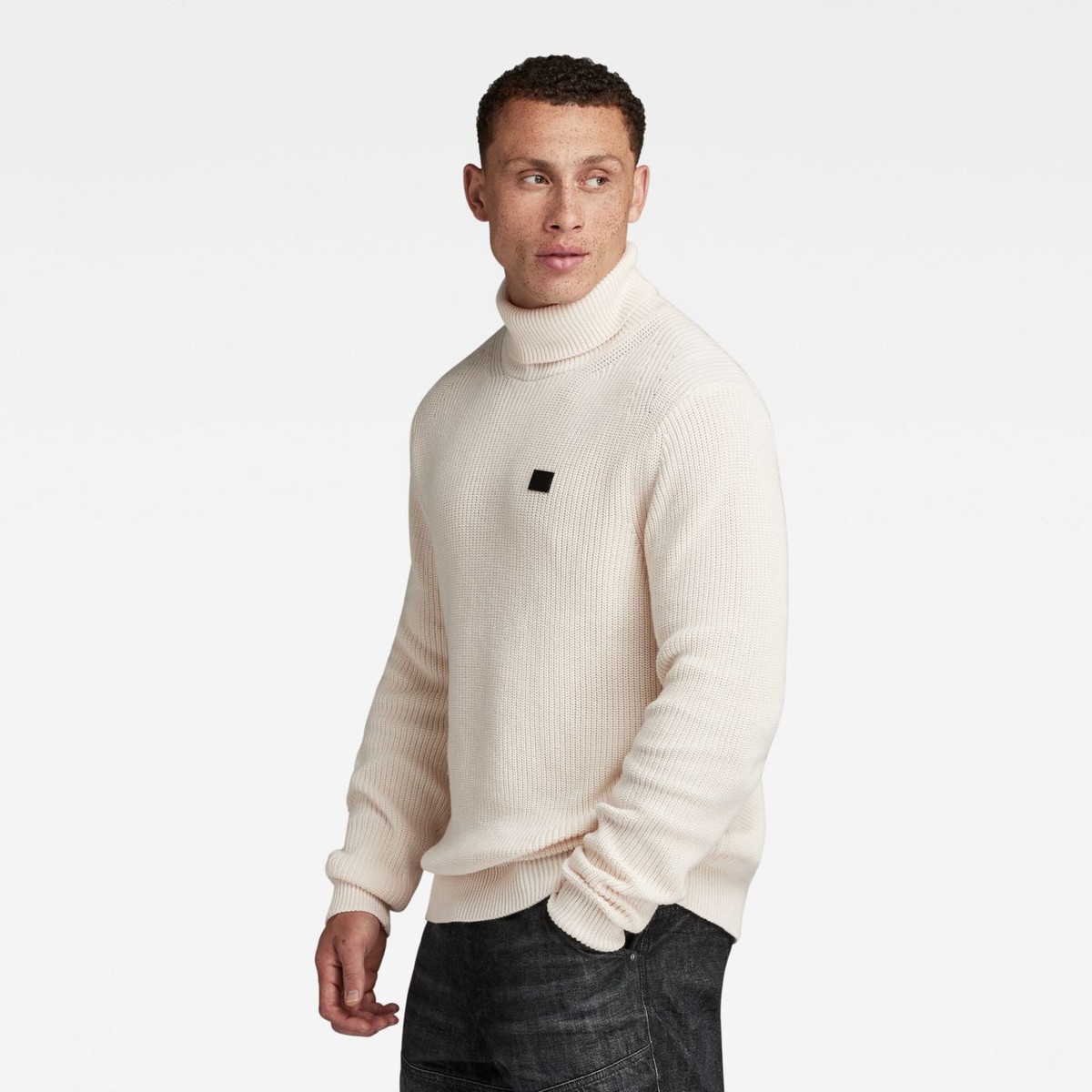 G-STAR Herren Pullover Hori Structure – Gestrickt, Lässiger Winterpullover Mit Geripptem Bund, Ideal Für Kältere Tage