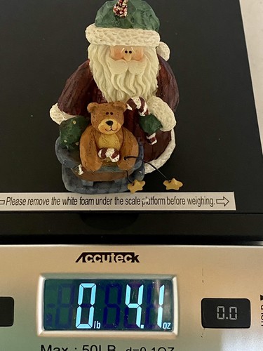 Santa Claus Midwest Resin Ornament Sleigh Teddy Stars 3” Tall 2.5” Wide - Picture 10 of 10