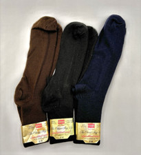 Vintage 60's Hanes Red Label Classic Stay-Up Socks Set of 3 Fits Size 10-13