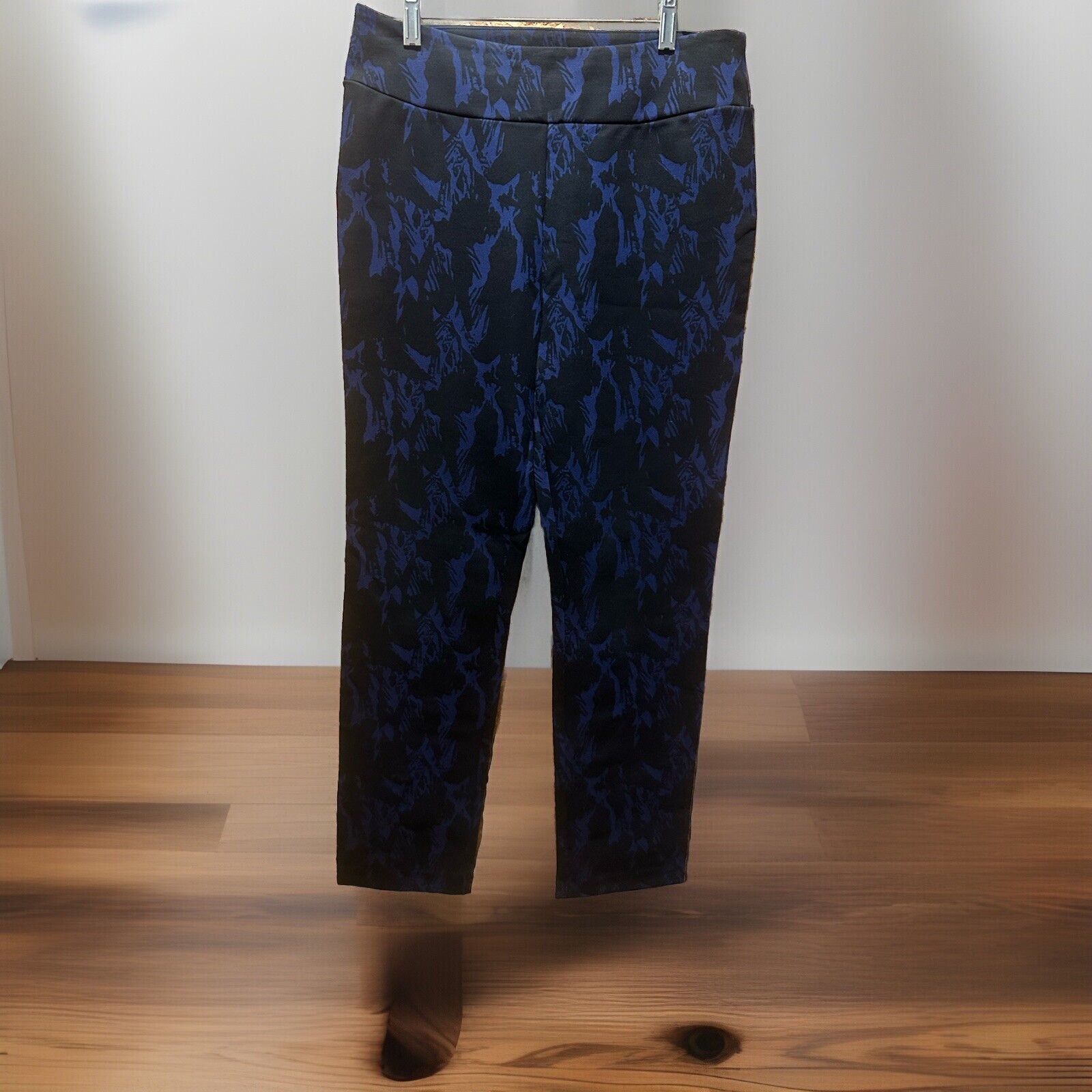 Soft Surroundings Women’s Blue/Black Geometric Print Pull On Pants Size M