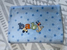 Parents Choice Walmart Plush Baby Blanket Blue Stars Vehicles 38 x28 Baby
