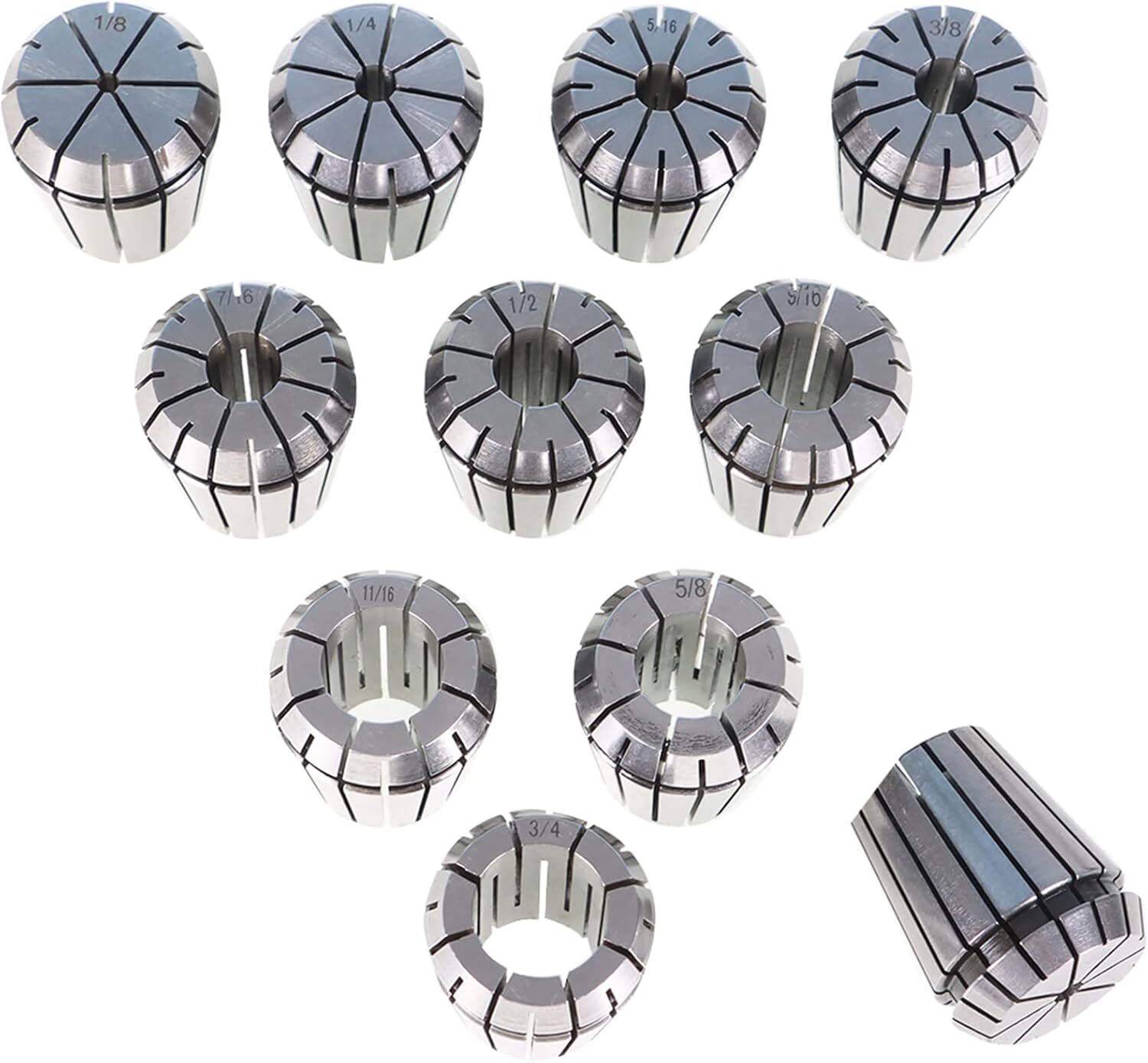 Findmall ER32 R8 Collet Chuck Holder with 11Pcs ER32 Collet Set and Wrench for