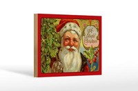 Holzschild Weihnachten Santa Claus Tannenbaum 18X12 Cm Deko Schild